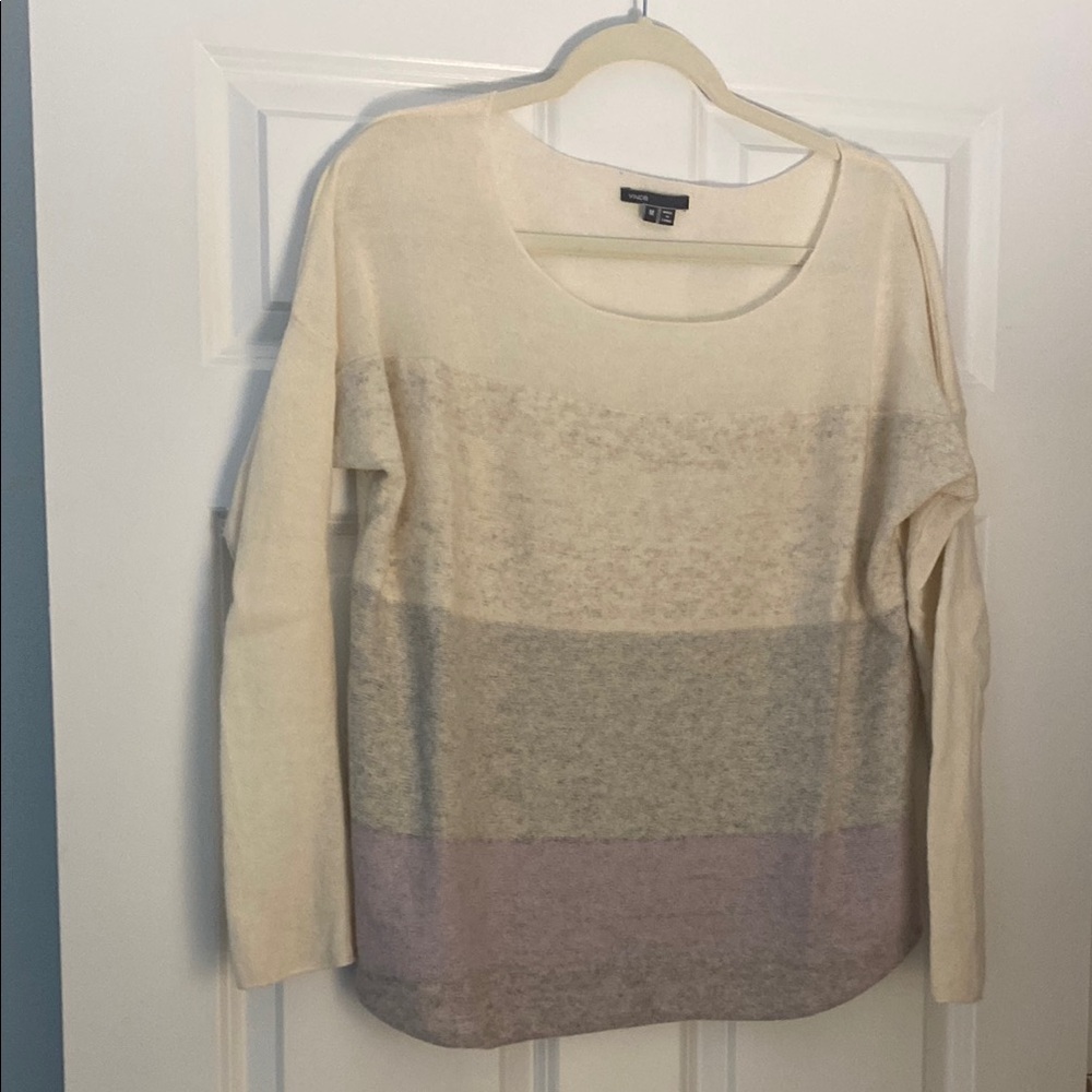 Women's Cream and Gray Sweater